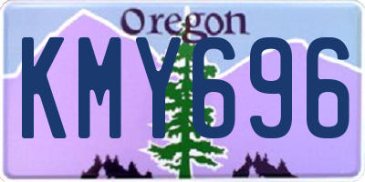 OR license plate KMY696