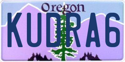 OR license plate KUDRA6