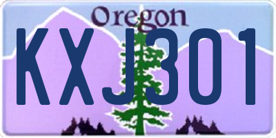 OR license plate KXJ301