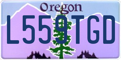 OR license plate L559TGD