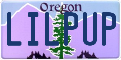 OR license plate LILPUP