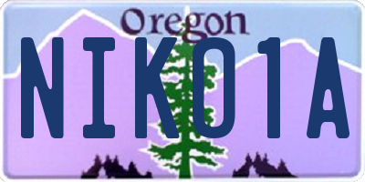 OR license plate NIKO1A