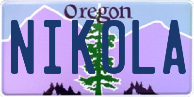 OR license plate NIKOLA