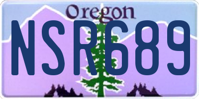 OR license plate NSR689