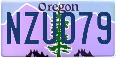 OR license plate NZU079