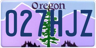 OR license plate O27HJZ