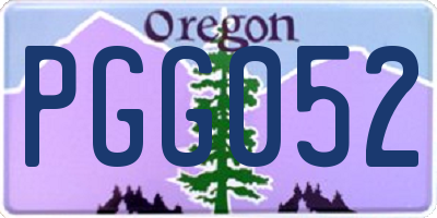 OR license plate PGG052