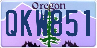 OR license plate QKW851