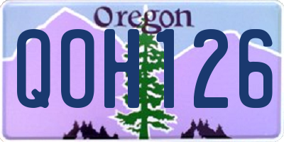 OR license plate QOH126