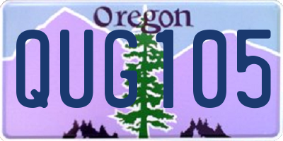 OR license plate QUG105