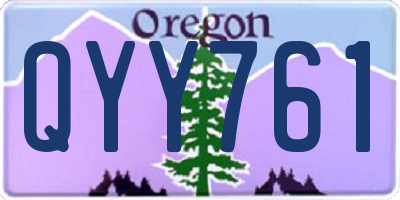 OR license plate QYY761