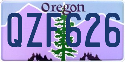 OR license plate QZF626