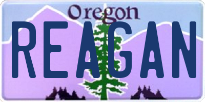 OR license plate REAGAN