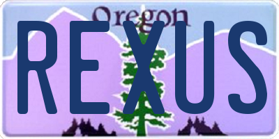 OR license plate REXUS