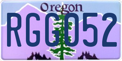 OR license plate RGG052