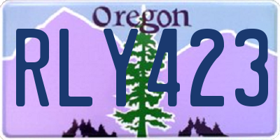 OR license plate RLY423