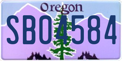 OR license plate SB04584