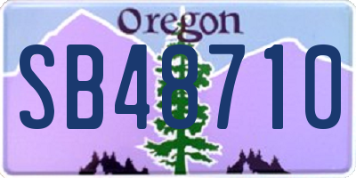 OR license plate SB48710