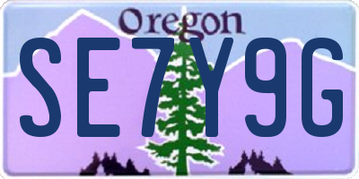 OR license plate SE7Y9G