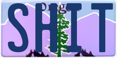 OR license plate SHIT