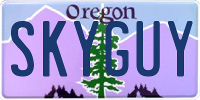 OR license plate SKYGUY