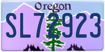 OR license plate SL72923