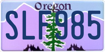 OR license plate SLF985