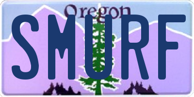 OR license plate SMURF