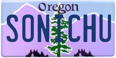 OR license plate SONICHU