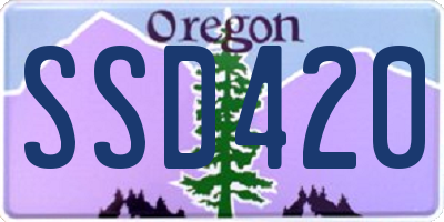 OR license plate SSD420