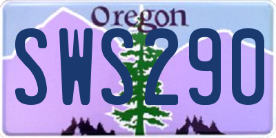 OR license plate SWS290