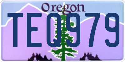 OR license plate TEQ979