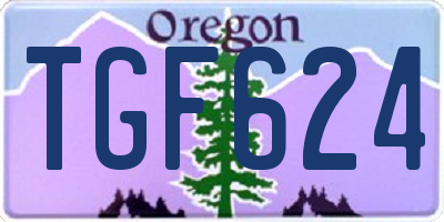 OR license plate TGF624