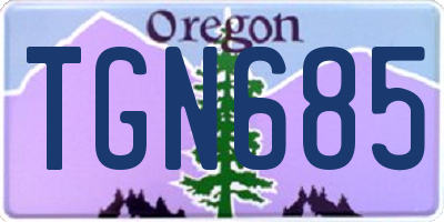 OR license plate TGN685