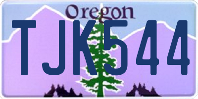 OR license plate TJK544