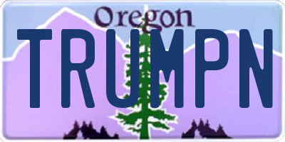 OR license plate TRUMPN