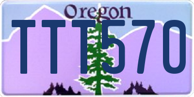 OR license plate TTT570