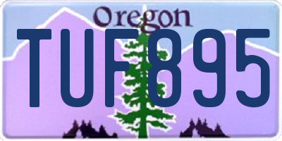 OR license plate TUF895