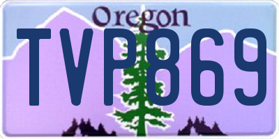 OR license plate TVP869