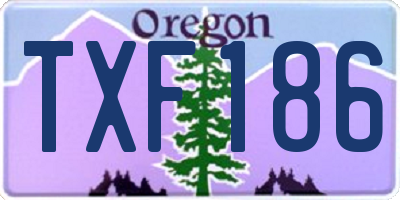 OR license plate TXF186