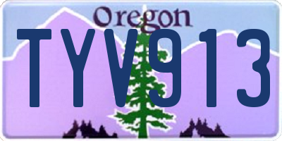 OR license plate TYV913