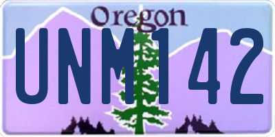 OR license plate UNM142