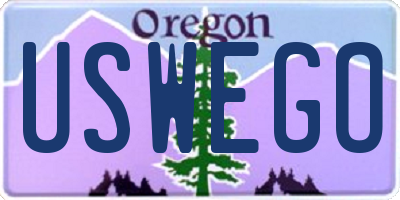 OR license plate USWEGO