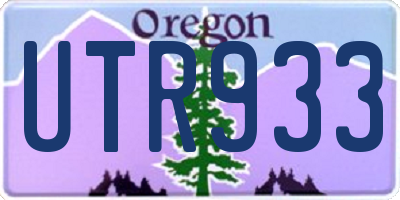 OR license plate UTR933