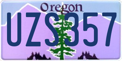 OR license plate UZS357