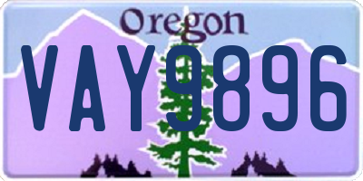 OR license plate VAY9896