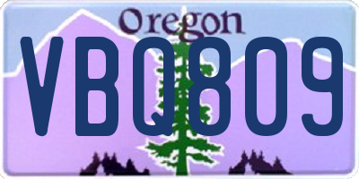 OR license plate VBQ809