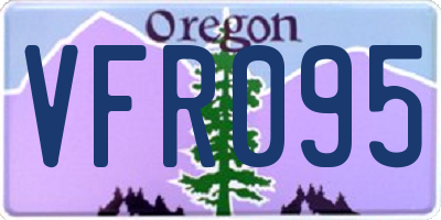 OR license plate VFR095