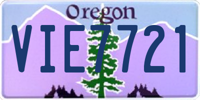 OR license plate VIE7721