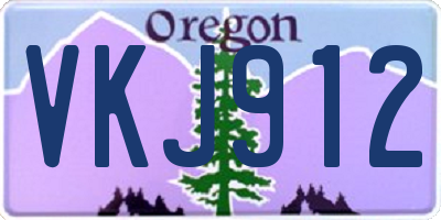 OR license plate VKJ912